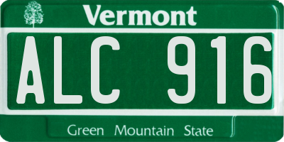 VT license plate ALC916