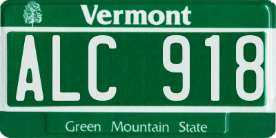 VT license plate ALC918
