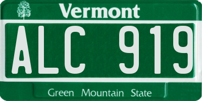 VT license plate ALC919