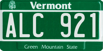 VT license plate ALC921