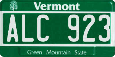 VT license plate ALC923