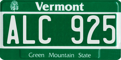 VT license plate ALC925