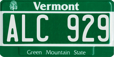 VT license plate ALC929