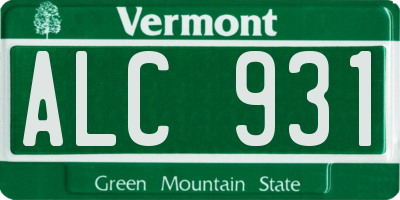 VT license plate ALC931