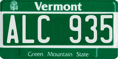 VT license plate ALC935