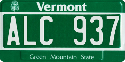 VT license plate ALC937