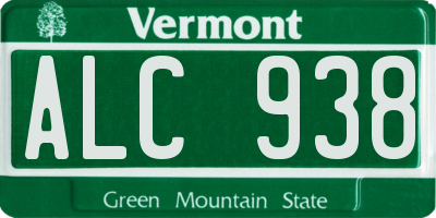 VT license plate ALC938