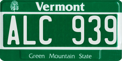VT license plate ALC939