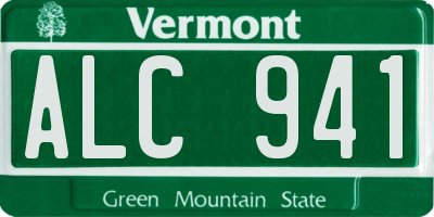 VT license plate ALC941