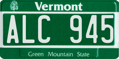 VT license plate ALC945