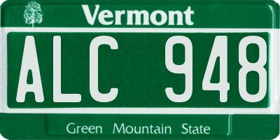 VT license plate ALC948