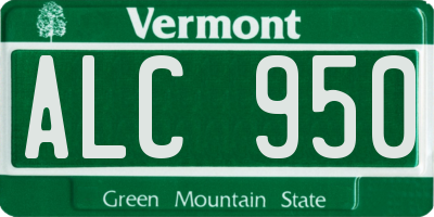 VT license plate ALC950