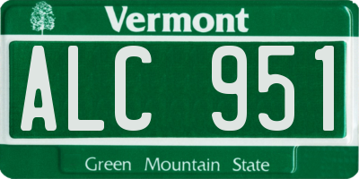 VT license plate ALC951