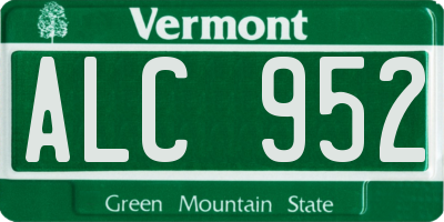 VT license plate ALC952