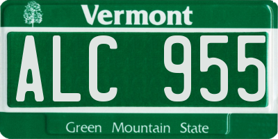 VT license plate ALC955