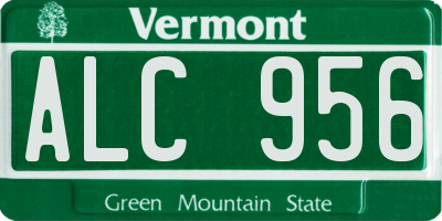 VT license plate ALC956