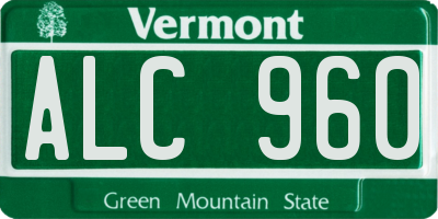 VT license plate ALC960