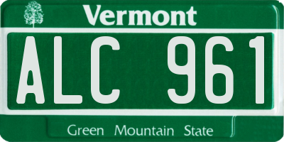 VT license plate ALC961