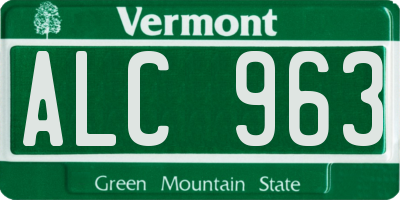 VT license plate ALC963