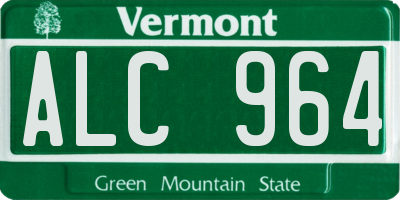 VT license plate ALC964