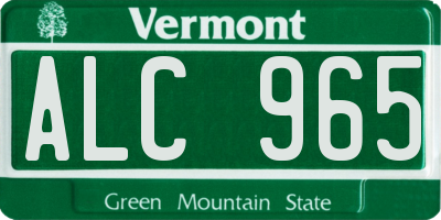 VT license plate ALC965