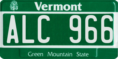 VT license plate ALC966