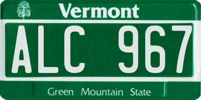 VT license plate ALC967