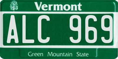 VT license plate ALC969