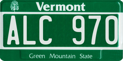 VT license plate ALC970