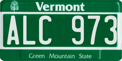 VT license plate ALC973