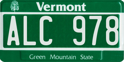 VT license plate ALC978