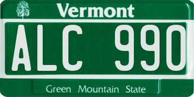 VT license plate ALC990