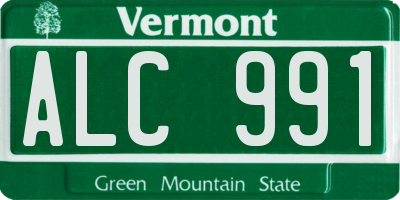 VT license plate ALC991