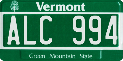 VT license plate ALC994