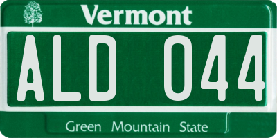 VT license plate ALD044