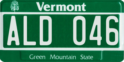 VT license plate ALD046