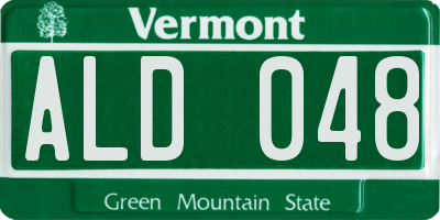 VT license plate ALD048