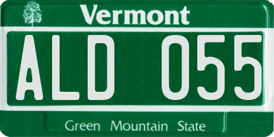 VT license plate ALD055