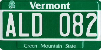 VT license plate ALD082