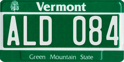 VT license plate ALD084
