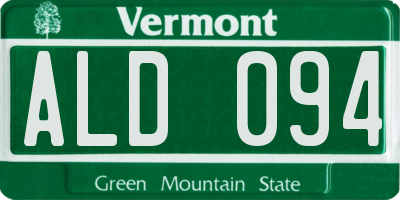 VT license plate ALD094