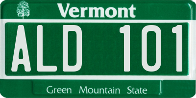 VT license plate ALD101