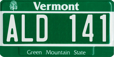 VT license plate ALD141