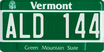VT license plate ALD144