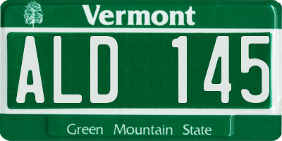 VT license plate ALD145