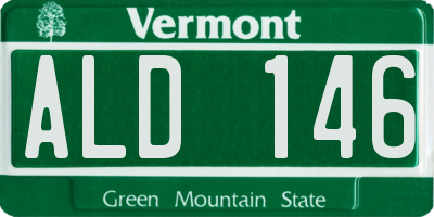 VT license plate ALD146