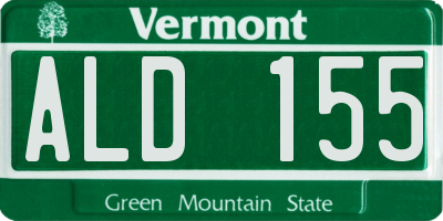 VT license plate ALD155