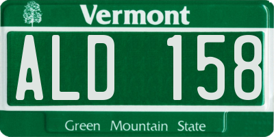 VT license plate ALD158
