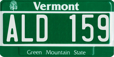VT license plate ALD159
