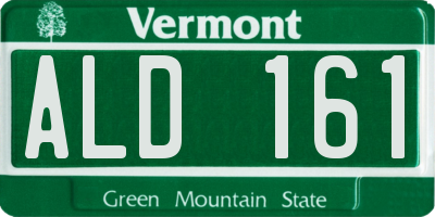 VT license plate ALD161